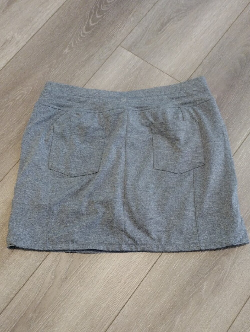 Tangerine Heather Gray Drawstring Mini Skirt with Zip Pockets - Picture 6 of 15
